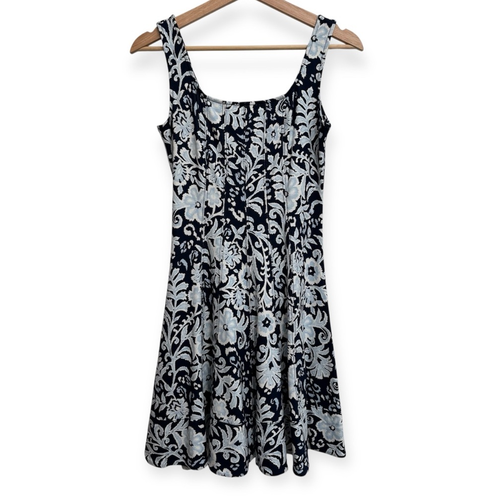 Loft Floral Ponte Seamed Mini Dress Fit & Flare 2025 Size 0